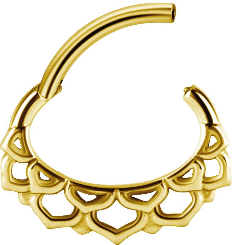 PREMIUM COLLECTION|Lace gold septum &amp; daith clicker