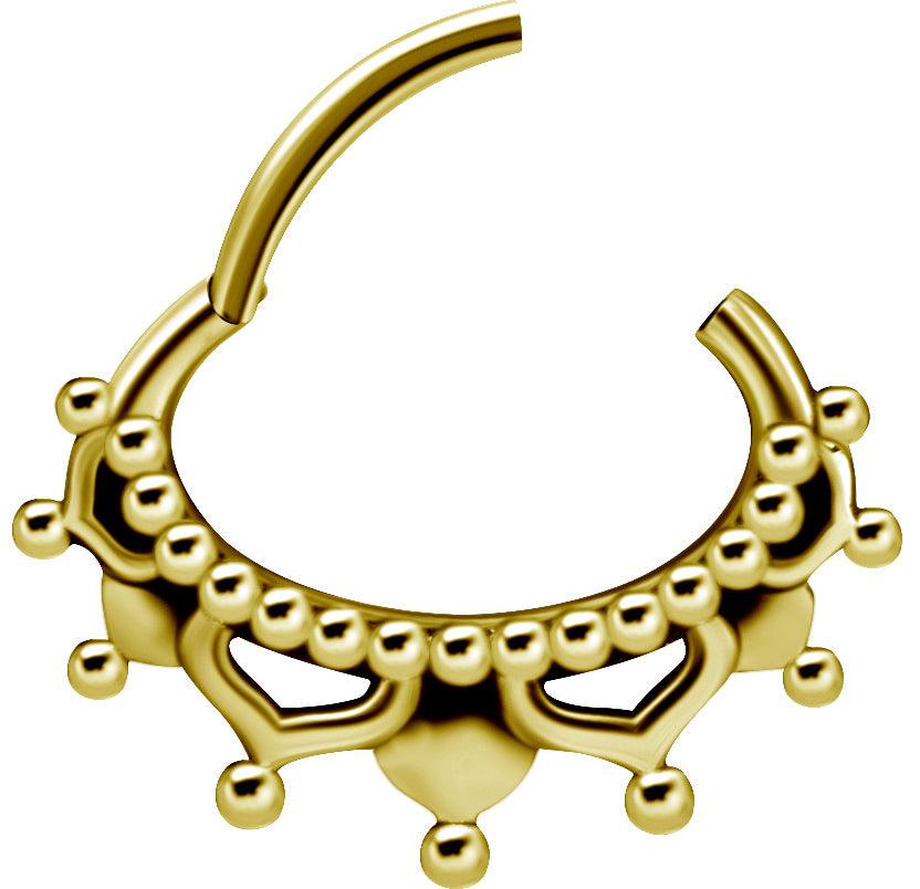 PREMIUM COLLECTION|Oriental gold septum &amp; daith clicker