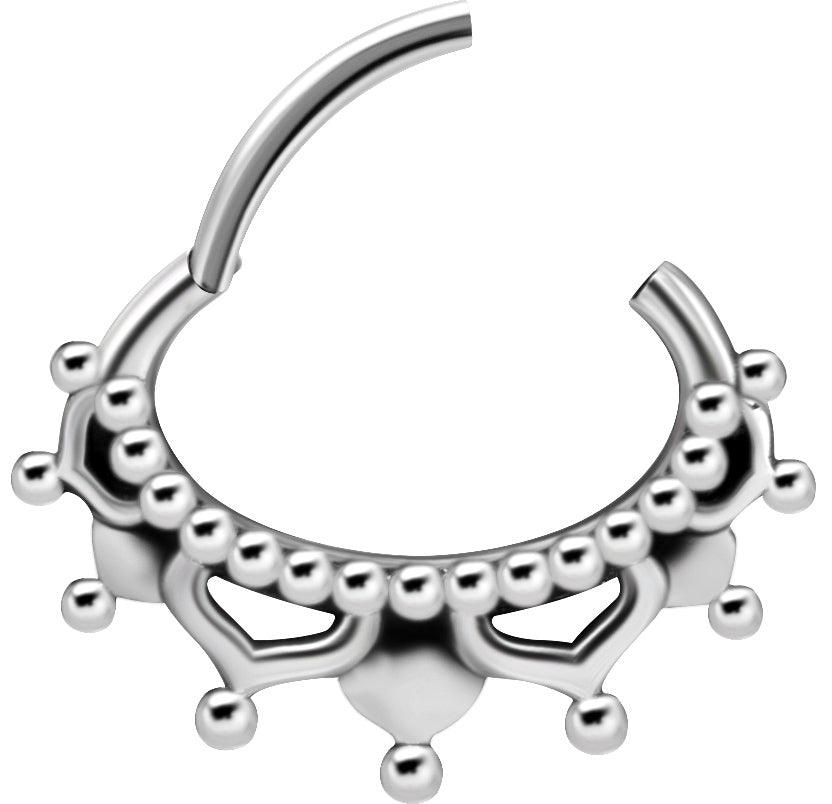 PREMIUM COLLECTION |  Itämainen hopea septum & daith clicker