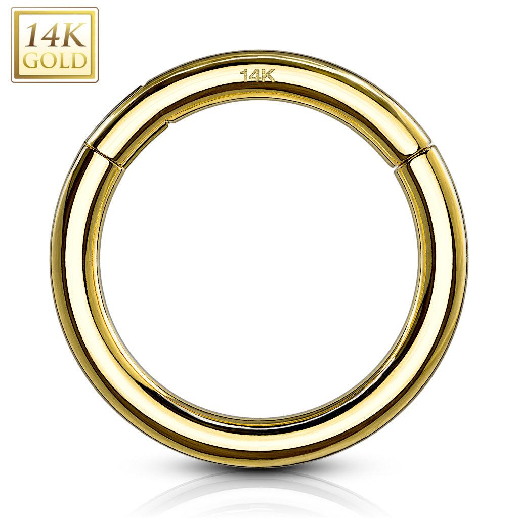 Piercing ring Ø8mm, High Quality 14K Gold Hinged Rings