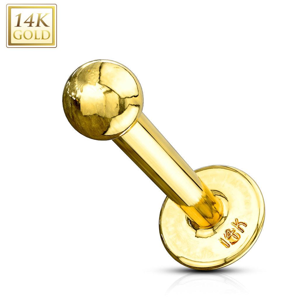 Labret, 14K Gold Labret  -kultainen labretkoru