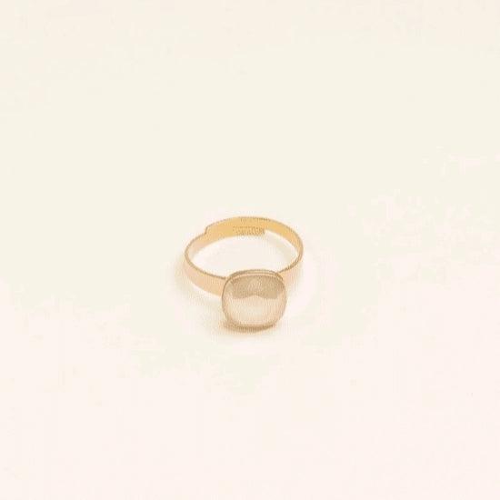 Sormus, BOHM PARIS|Bague Bea dorée beige rose