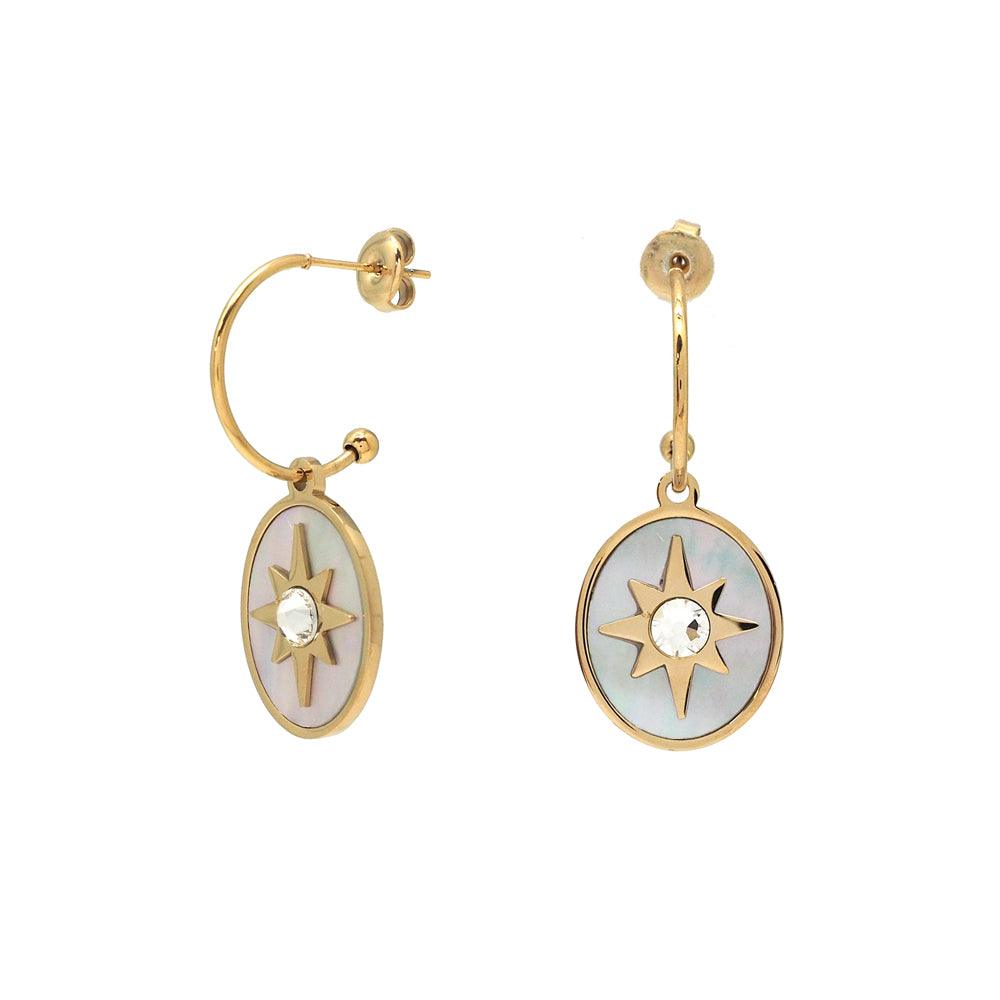 Earrings, BOHM PARIS|Boucles Medina avec nacre