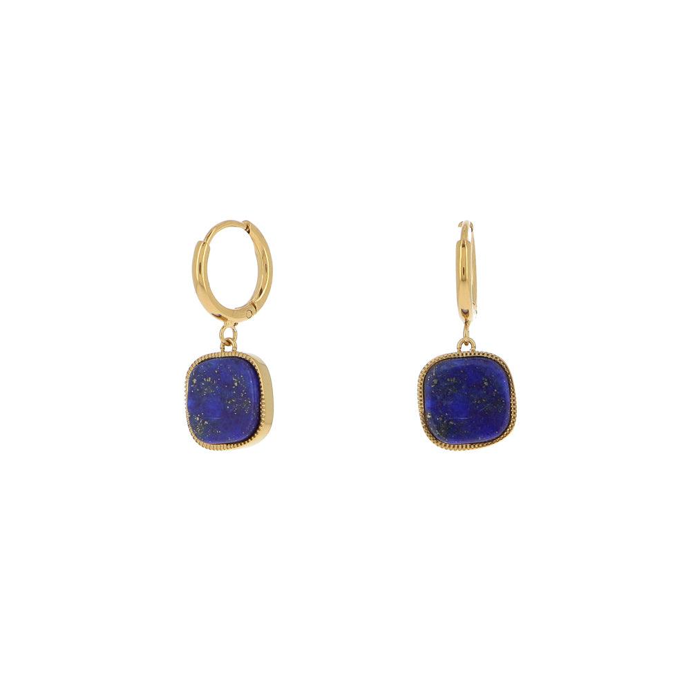 BOHM PARIS|Boucles Gigi earrings with lapis lazuli stone