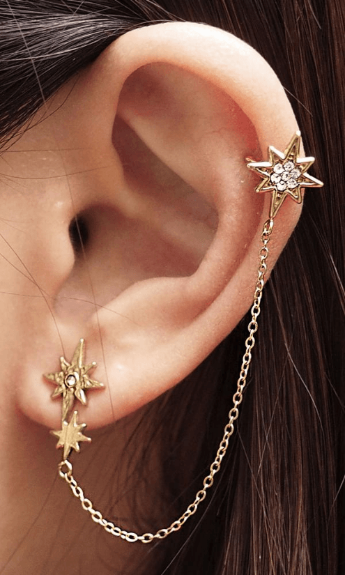 Earring, BOHM PARIS|Boucles Brune avec Cristal