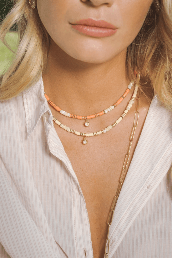 Necklace, BOHM PARIS|Collier Surf avec Cristal gris