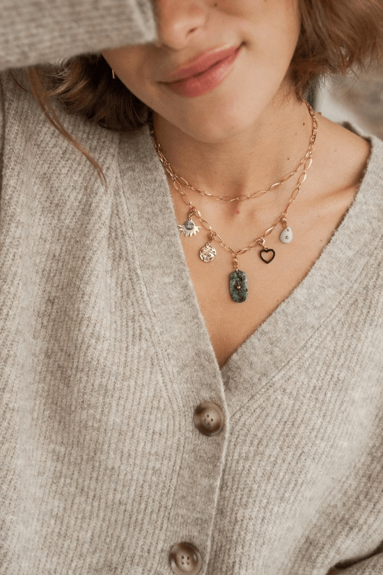 Mascot/pendant, BOHM PARIS|Lockie Charm Castille petit, amazonite