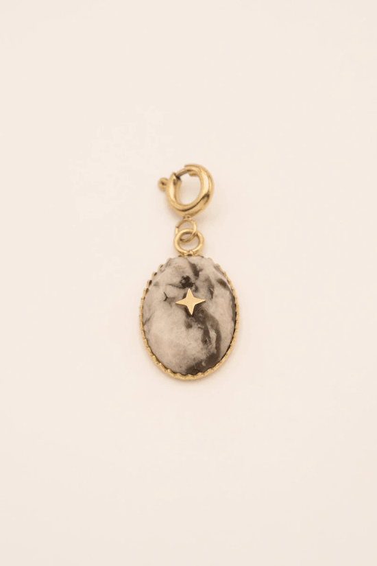 Mascot/pendant, BOHM PARIS|Lockie Charm Castille petit, jasper paysage