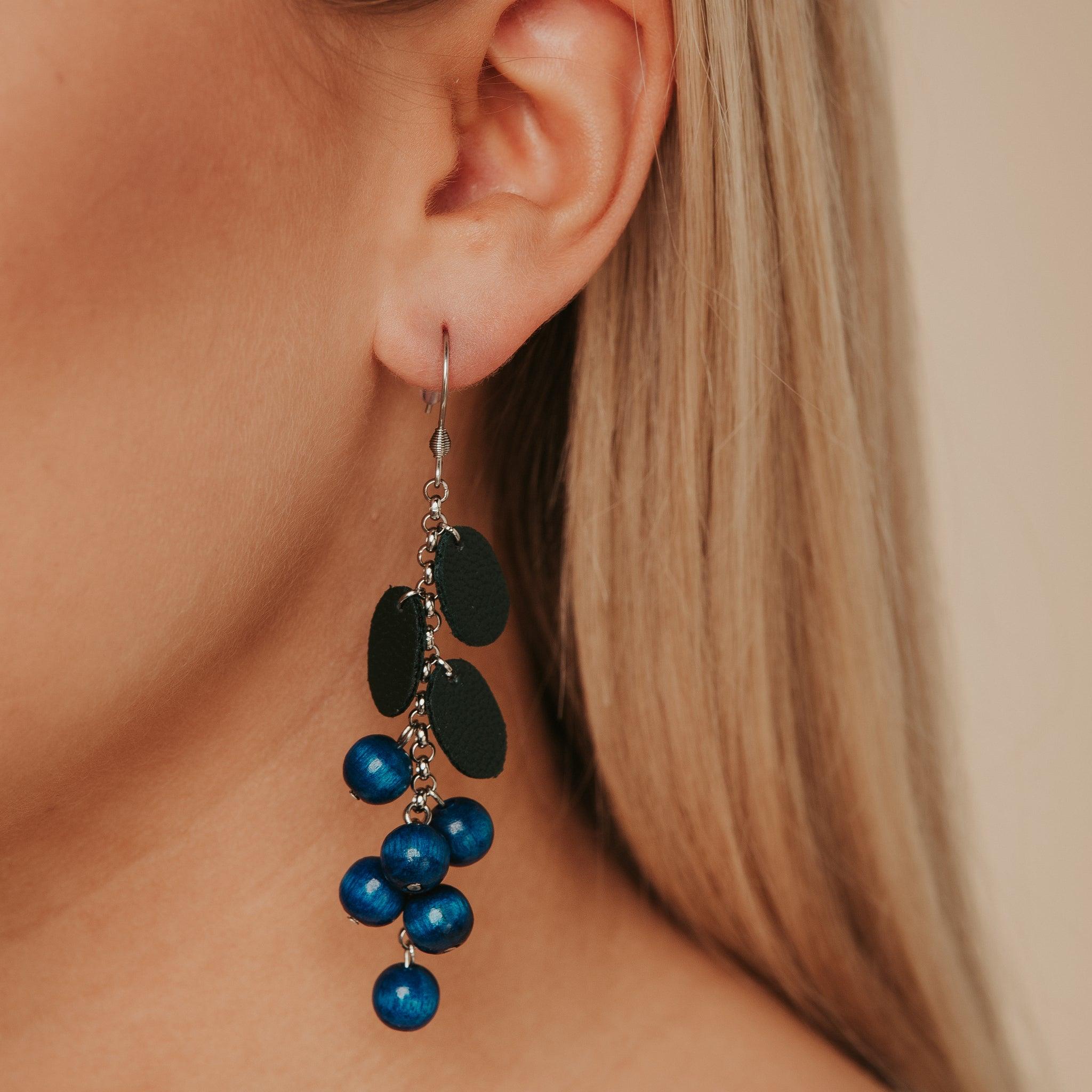 LEMPI earrings, Blueberry