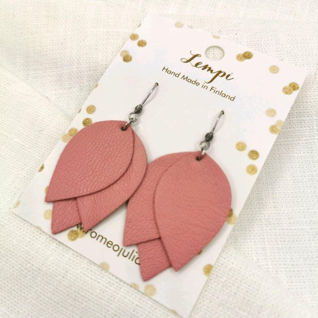 LEMPI earrings, Tulip (pink)