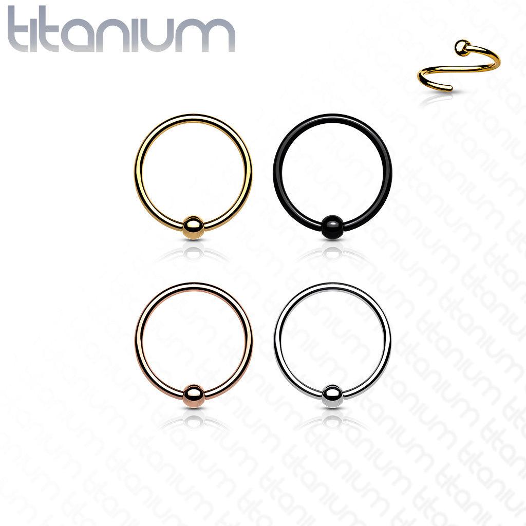 Piercing ring 0.8mm, Implant Grade Titanium Bendable Ring in Gold