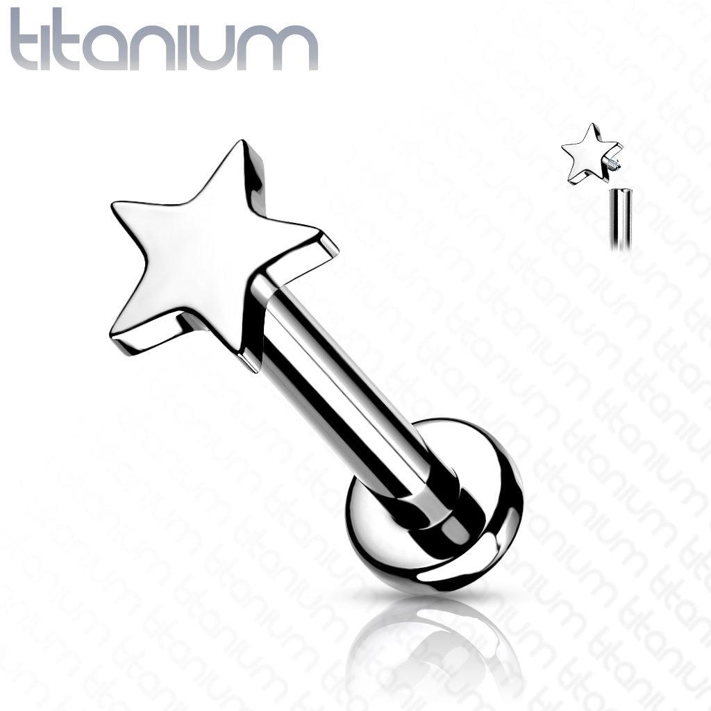 Cartilage jewelry/tragus jewelry, Implant Grade Titanium Mini Star