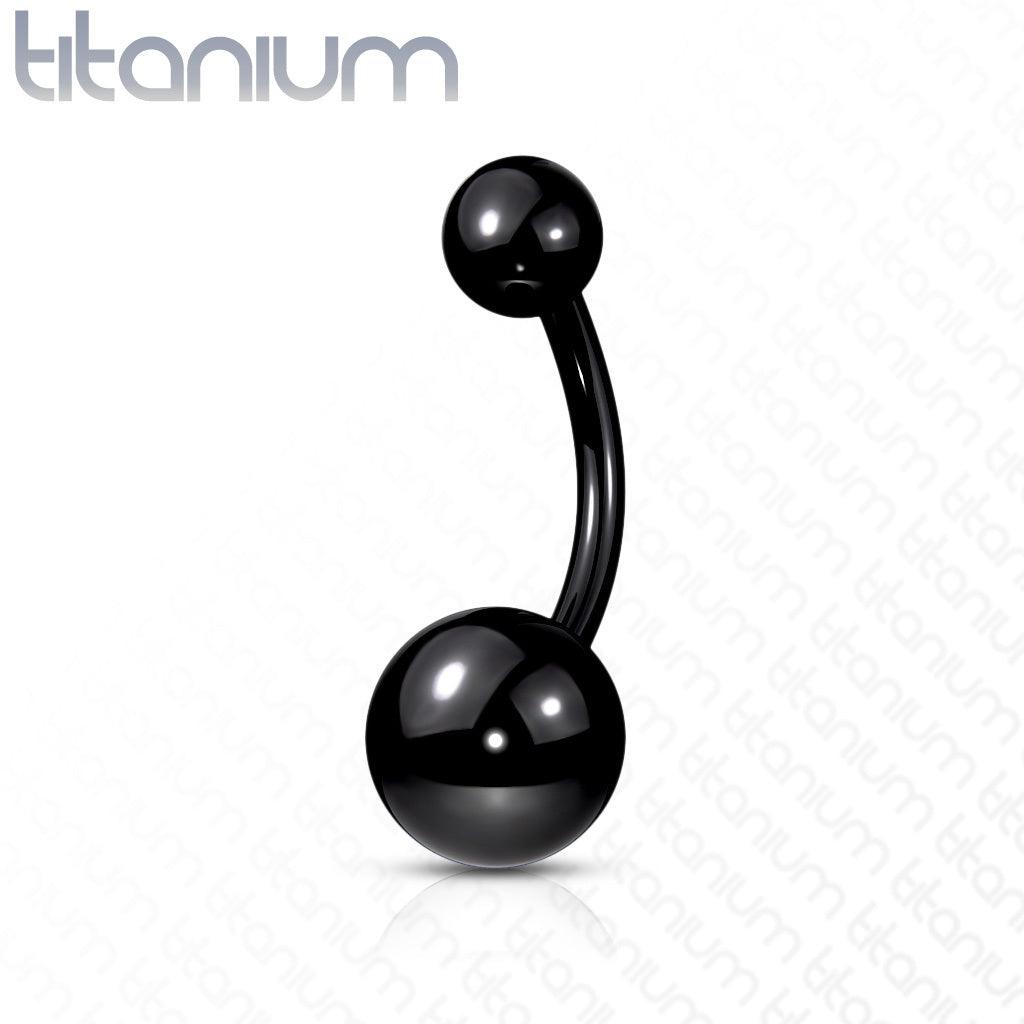 Belly ring, Implant Grade Titanium Belly Ring in Black