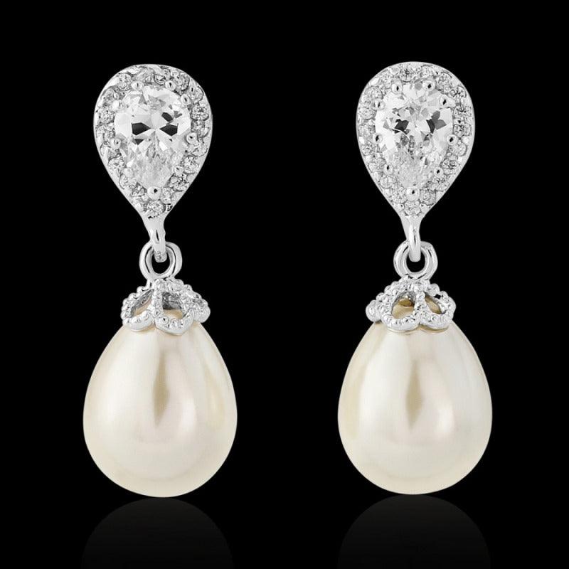 Kristallikorusetti, ATHENA BRIDAL|Precious Pearl Necklace Set