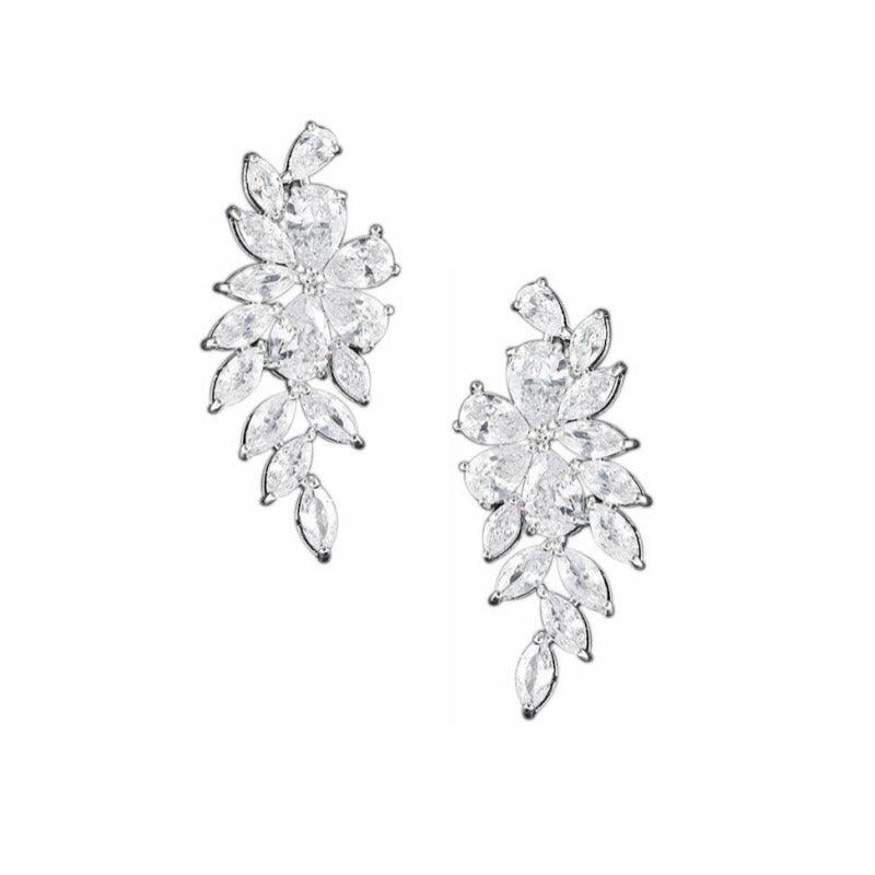 Crystal earrings, ATHENA BRIDAL|Luxurious Flower Earrings