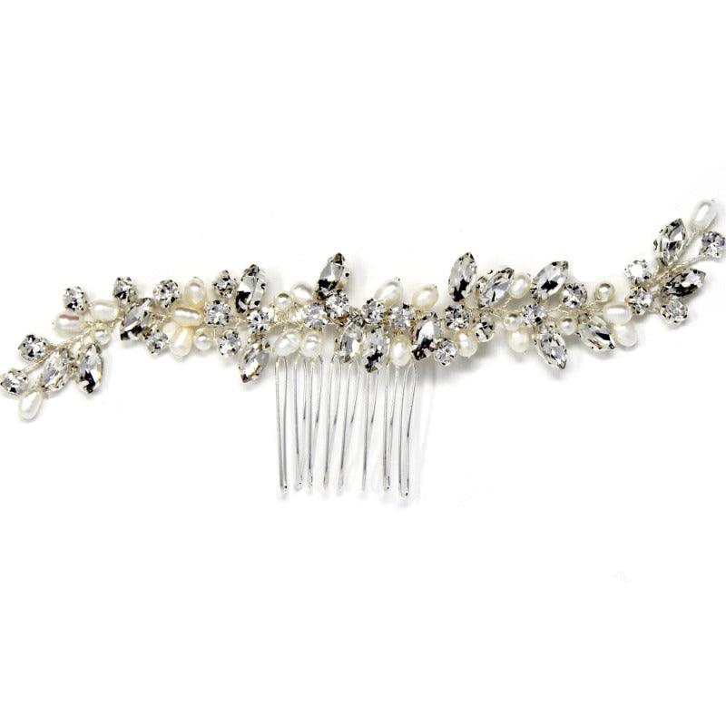 ATHENA BRIDAL | Liliane pearl hair ornament (silver)