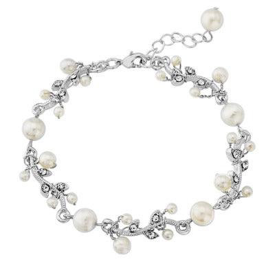 Bracelet, ATHENA BRIDAL|Delicate Pearl Bracelet