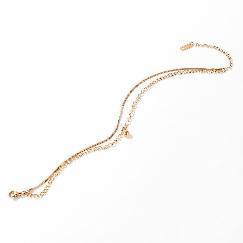 Anklet|HOLIDAY COLLECTION, Rosegold Anklet with Ball Charm