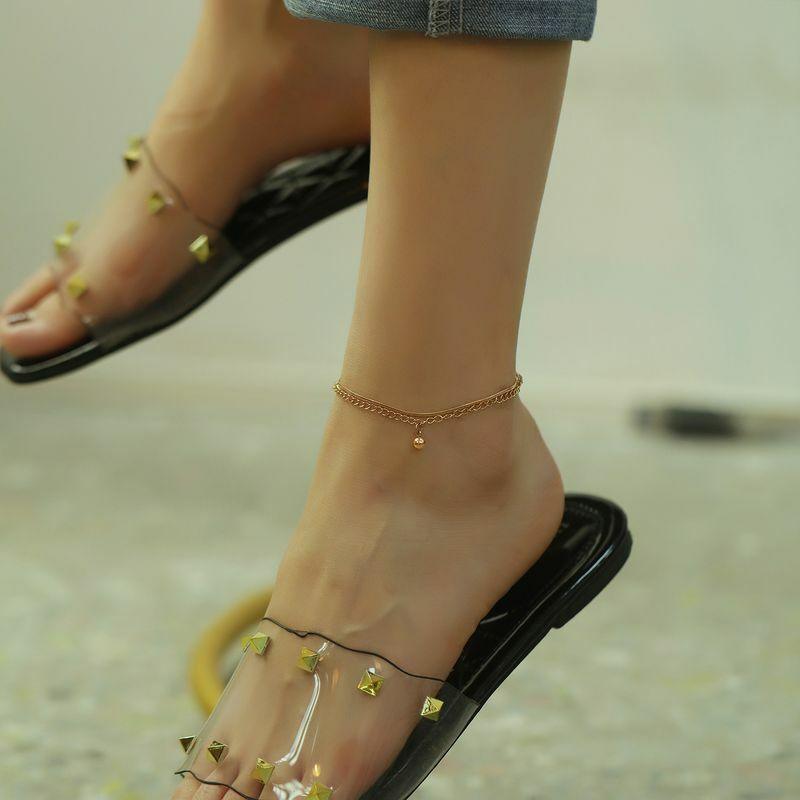 Anklet|HOLIDAY COLLECTION, Rosegold Anklet with Ball Charm