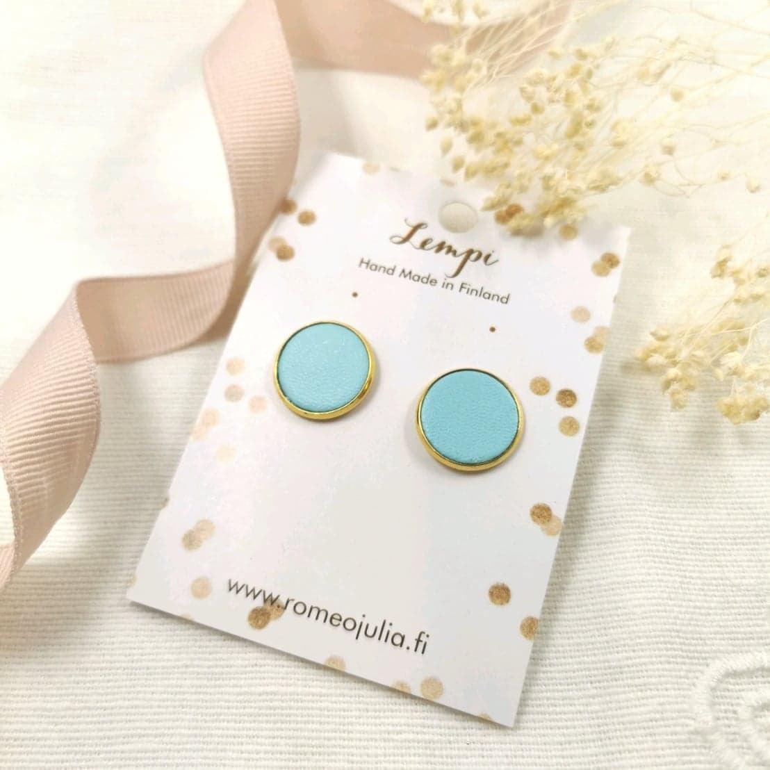 LEMPI earrings, Veera (mint, gold-colored base, M)