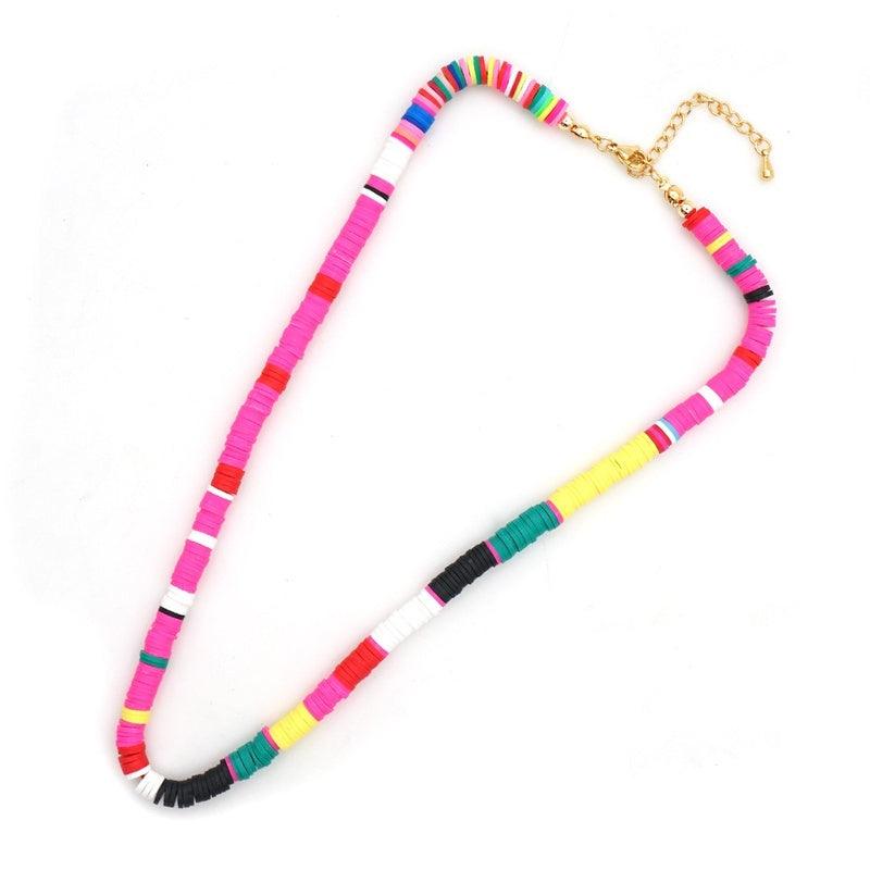 Necklace, FRENCH RIVIERA|Colorblocks Multicolour Surf Necklace