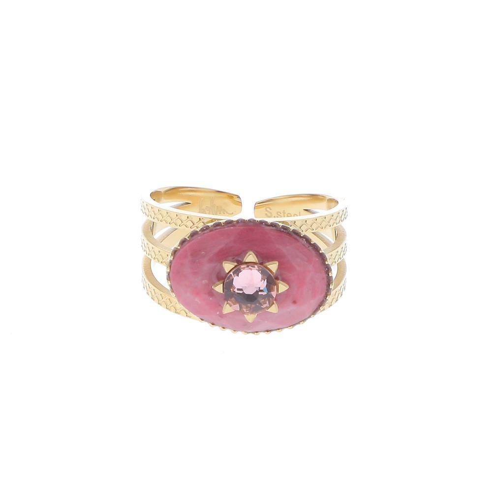 Ring, BOHM PARIS|Bague Inaya avec rhodonite