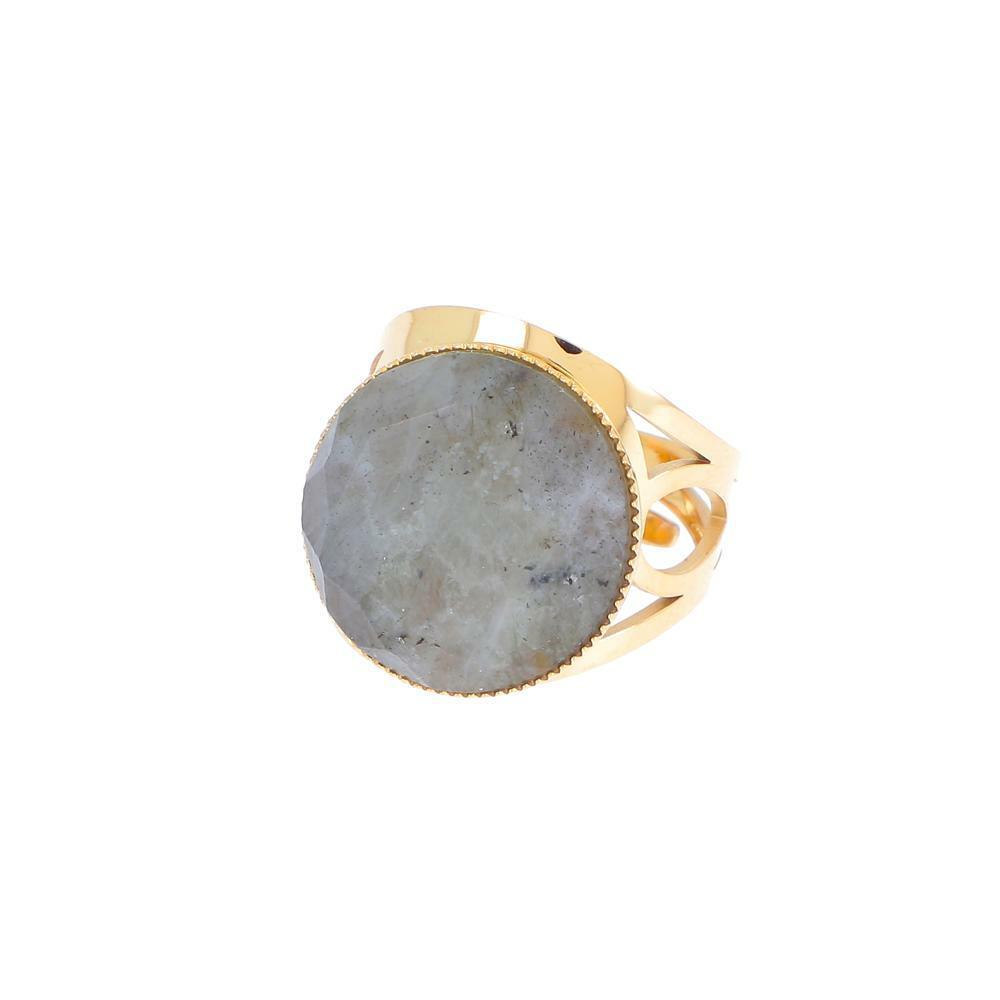 Ring, BOHM PARIS|Bague Eponine dorée with labradorite