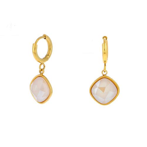 Korvakorut, BOHM PARIS|Boucles D'oreilles Léa avec cristal ivory