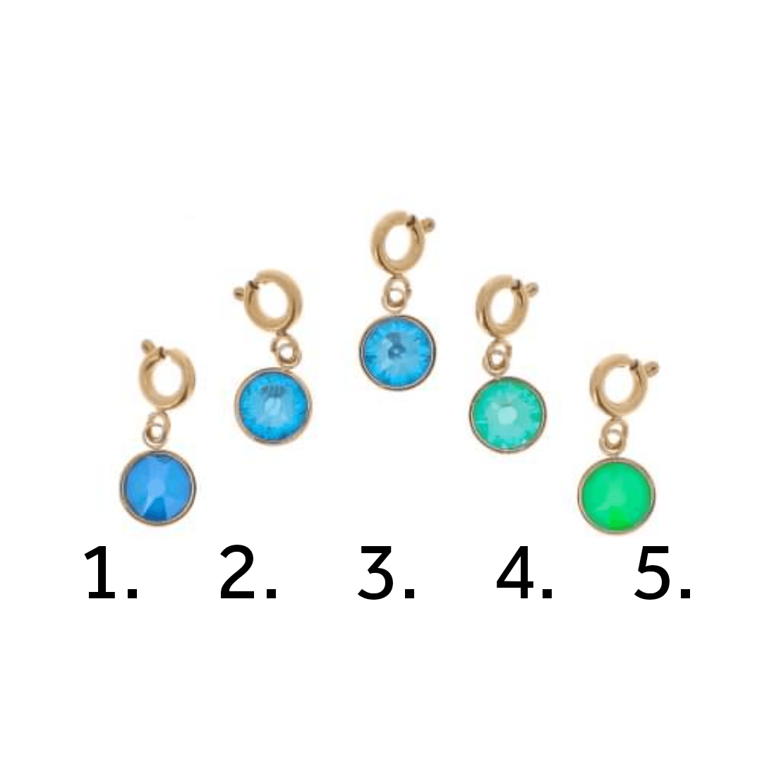 Mascot/pendant, BOHM PARIS|Lockie Charm Casper nuances bleu-vert