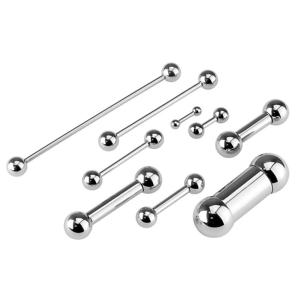 Industrial, Basic Steel Barbell surgical steel industrial jewelry