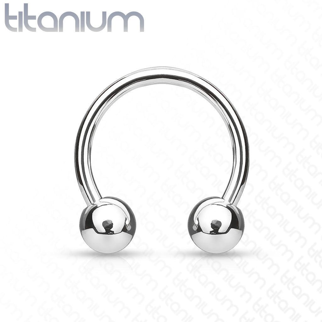 Horseshoe 1.2mm|Grade 23 Solid Titanium Horseshoe with 3mm Balls