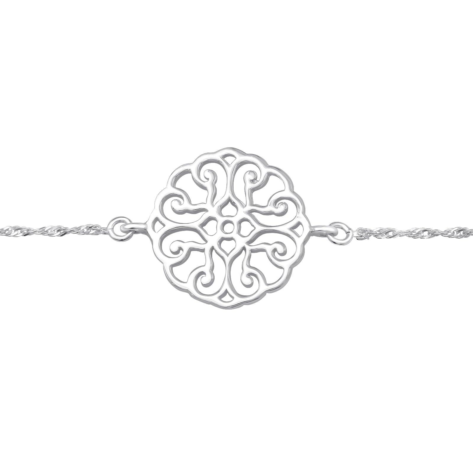 Silver bracelet, Elegant Lace bracelet