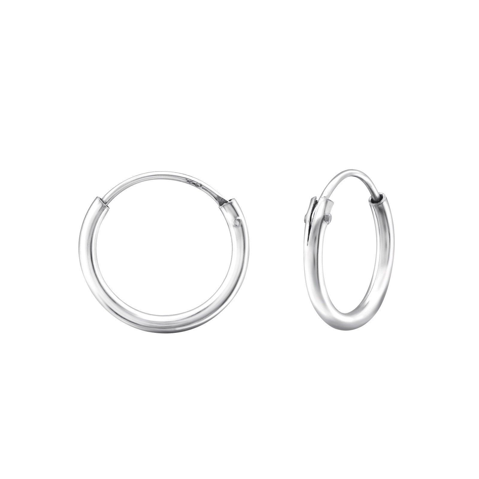 Silver hoops, Basic 10mm Silver Hoops