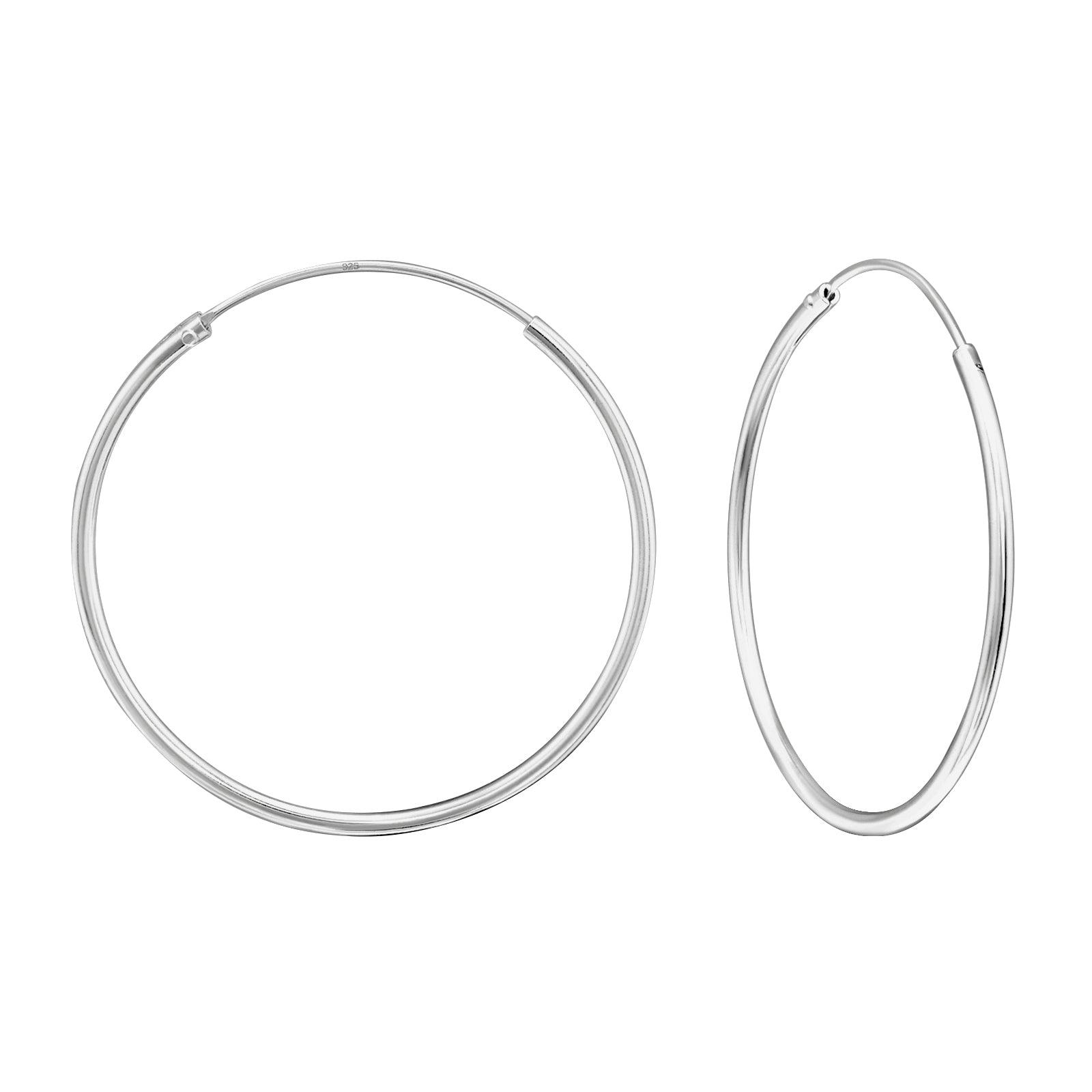 Silver hoops, Basic 30mm OX Silver Hoops