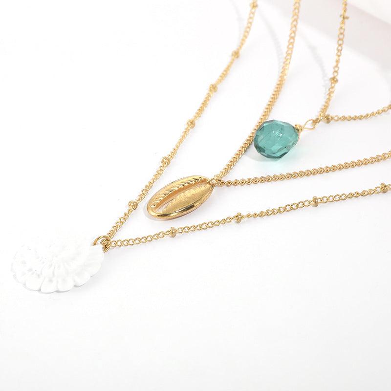 Kerroskaulakoru, FRENCH RIVIERA|Summer Lotus Necklace in Gold