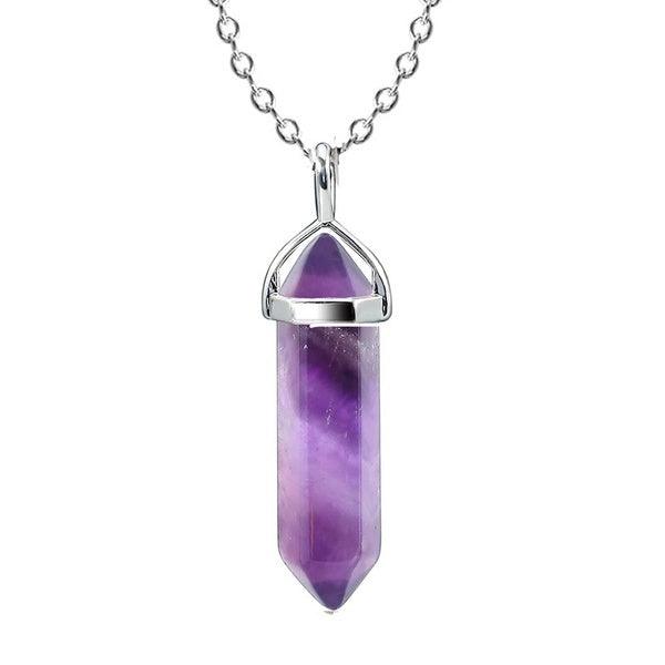 NATURE COLLECTION|Amethyst Crystal Necklace - amethyst natural stone jewelry