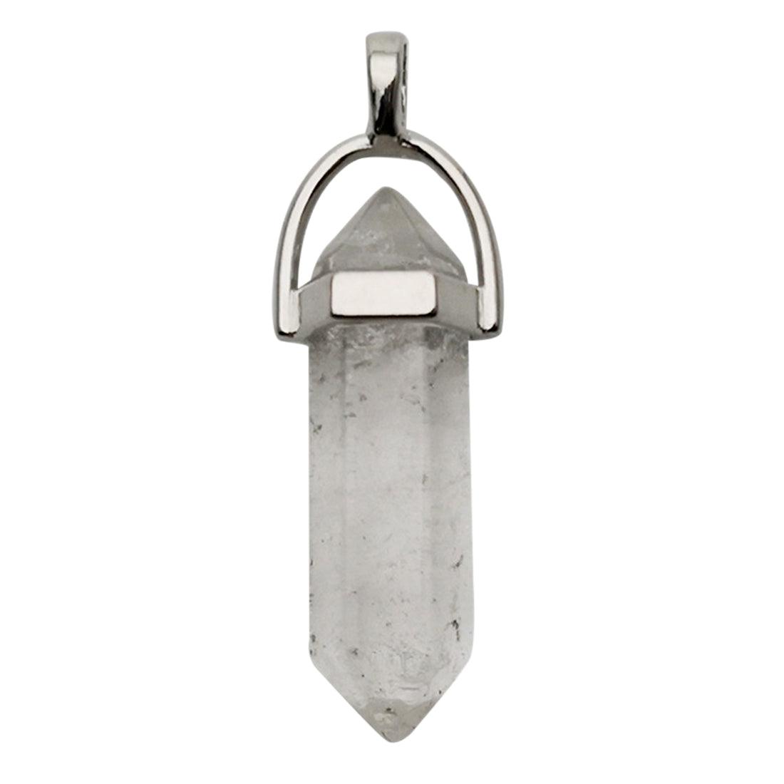 NATURE COLLECTION|Rock Crystal Pendant -rock crystal natural stone necklace