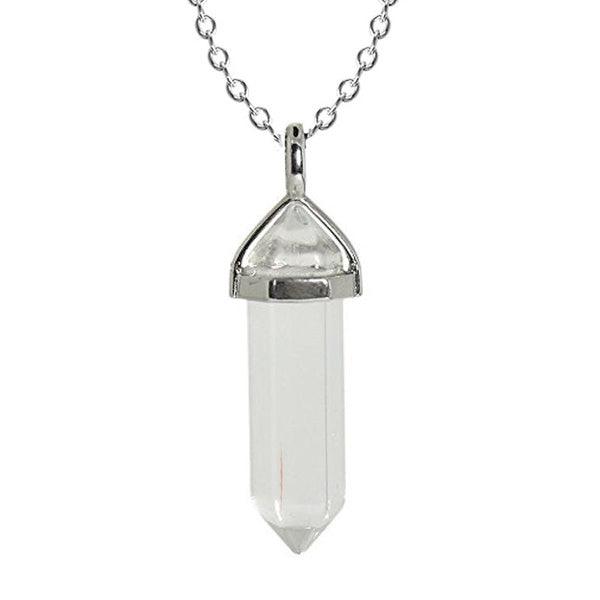 NATURE COLLECTION|Rock Crystal Pendant -rock crystal natural stone necklace