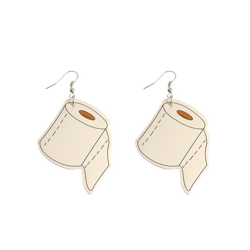 Korvakorut, PAPARAZZI|Large Toilet Roll Earrings