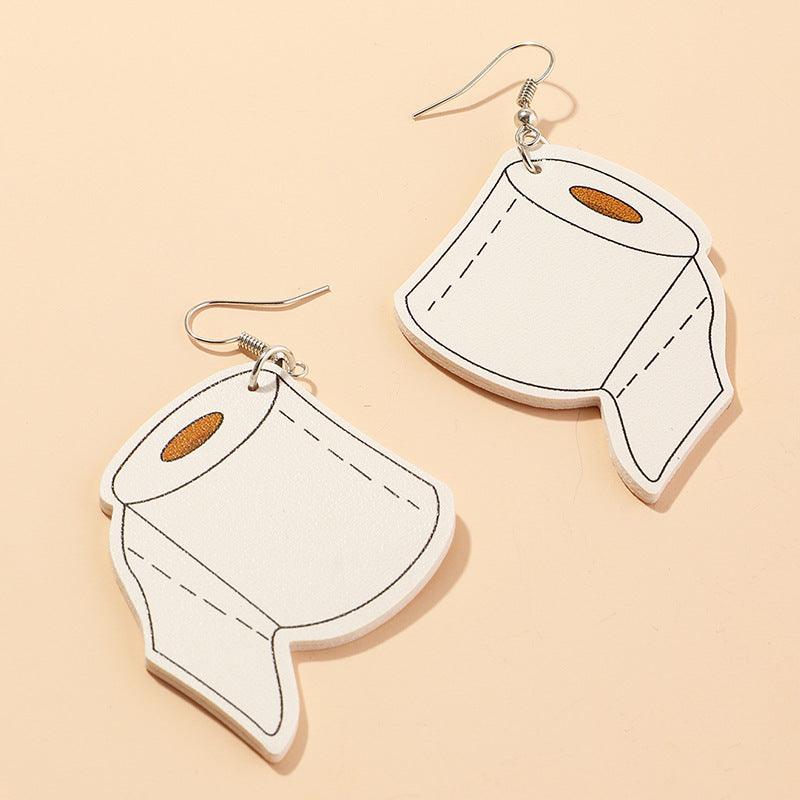 Korvakorut, PAPARAZZI|Large Toilet Roll Earrings