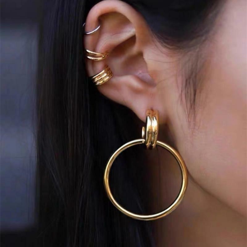 Korvakorut, FRENCH RIVIERA|Large Classic Gold Earrings