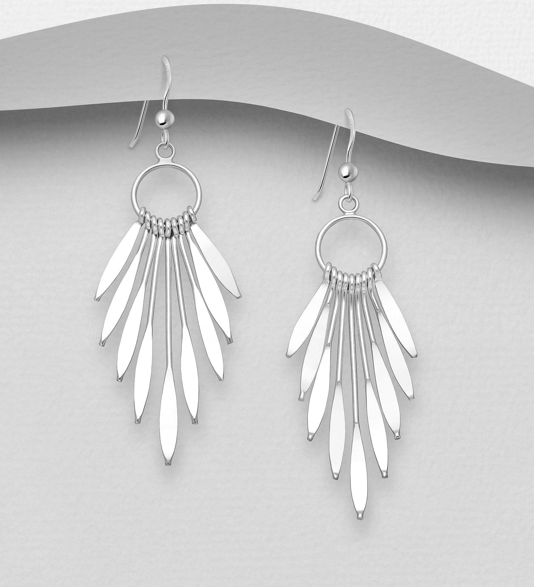 PREMIUM COLLECTION|Aino modern silver earrings