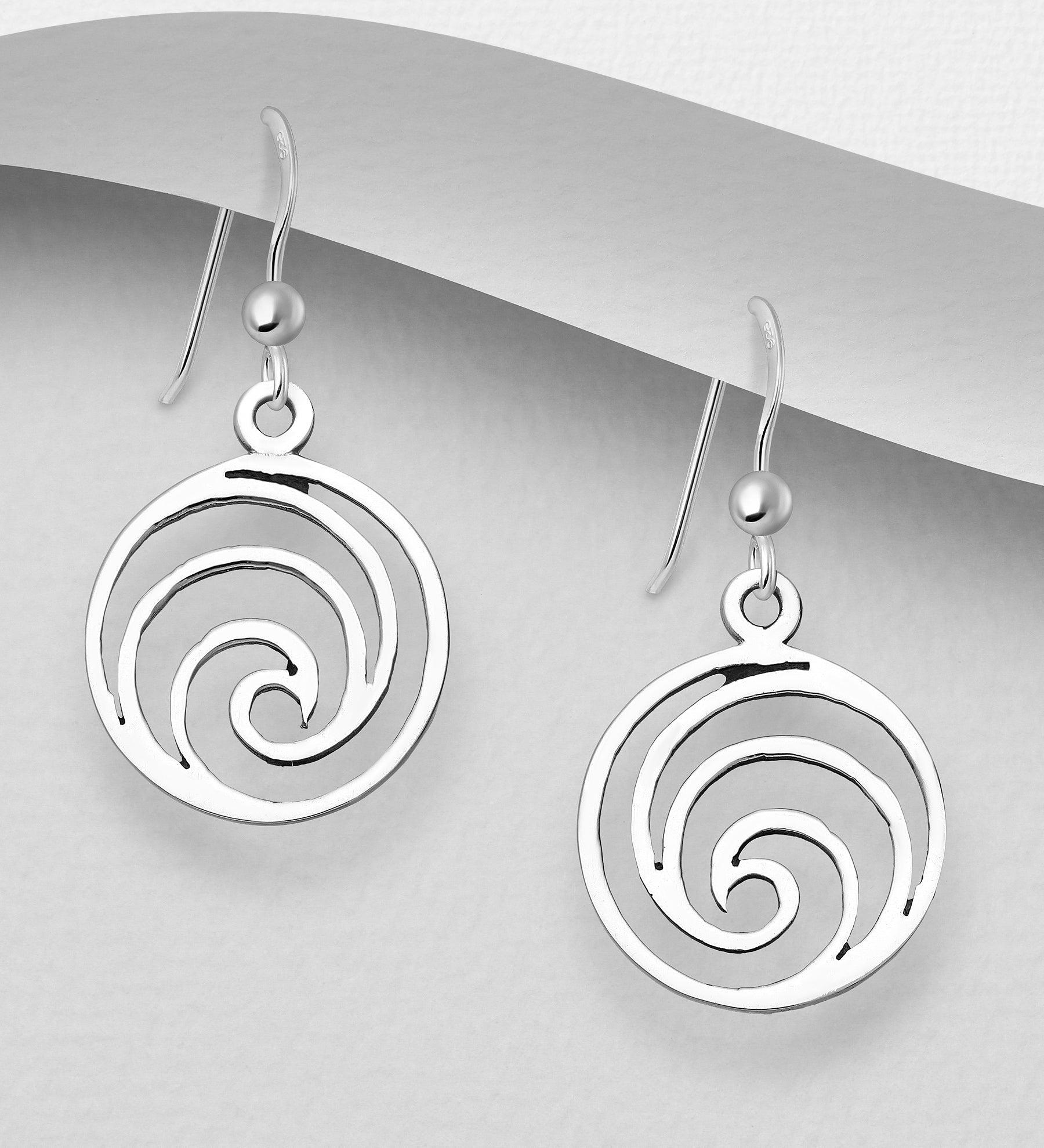 Silver earrings, PREMIUM COLLECTION|Minimalistic Wave Earrings