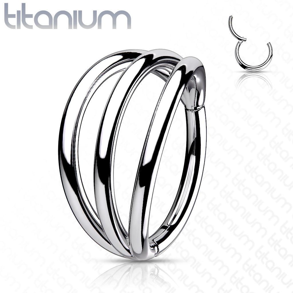 Piercing ring, Titanium Triple Hoops