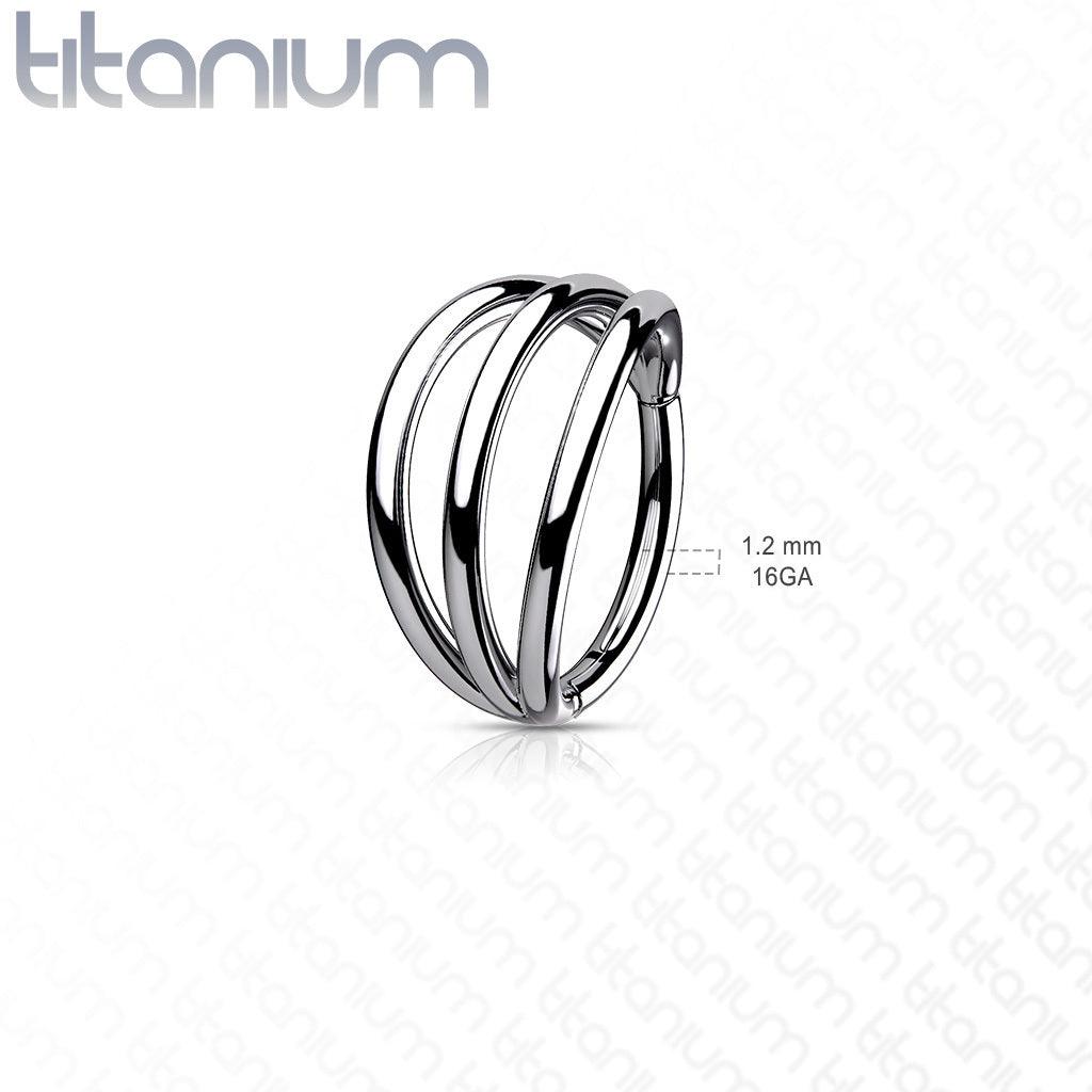 Piercing ring, Titanium Triple Hoops