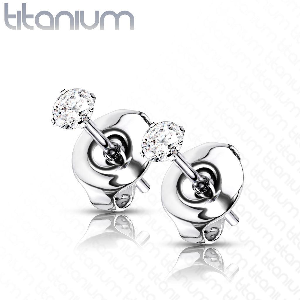 Titaaniset korvanapit, Martini Set Titanium Cubic Zirconia Earstuds