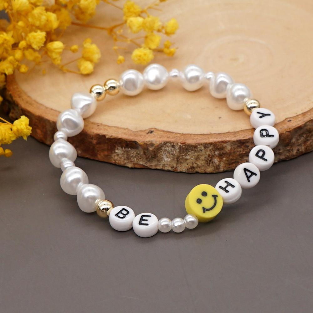 Bracelet, FRENCH RIVIERA|Trendy Smiley Be Happy Bracelet