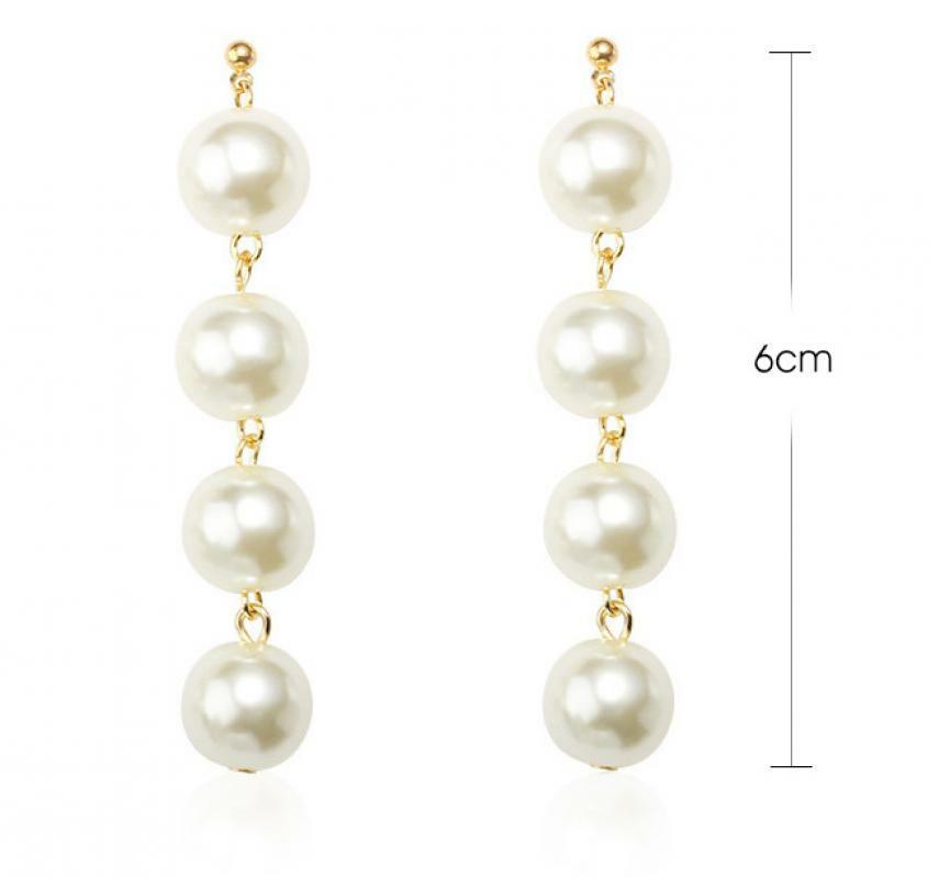 Earrings, FRENCH RIVIERA|Long Pearl Earrings in Silver