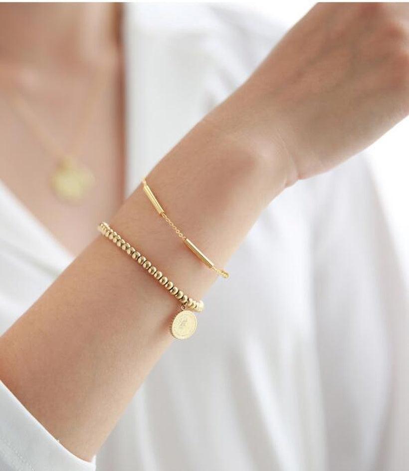 Surgical steel bracelet, FRENCH RIVIERA|Naomi Chain in Gold