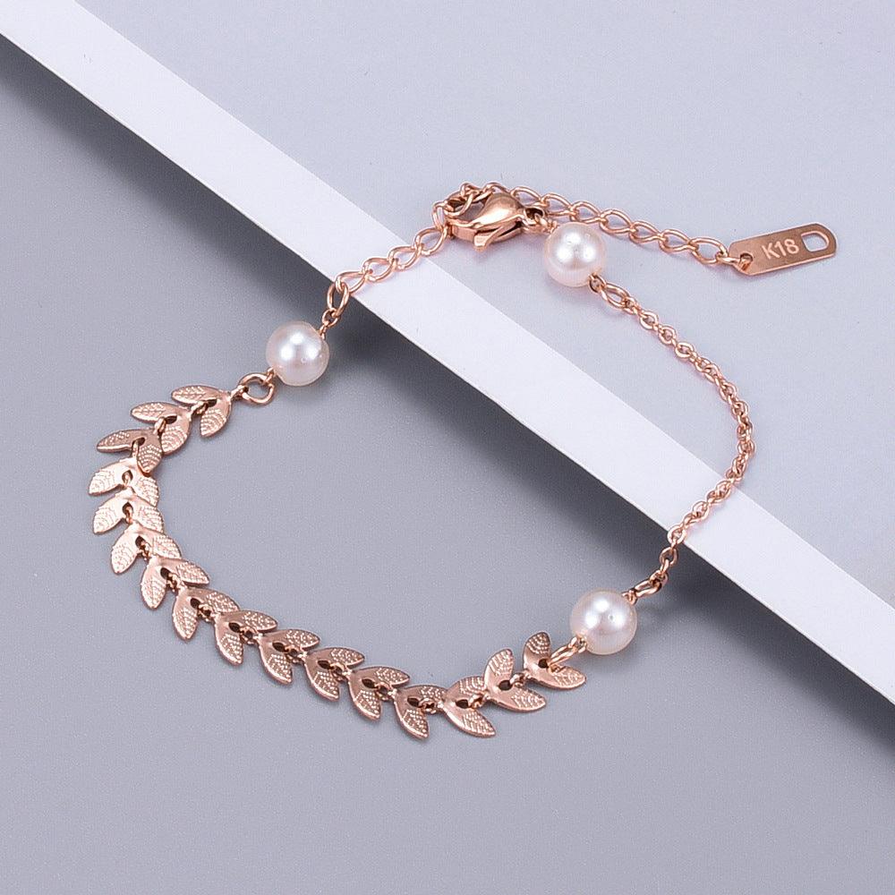 Surgical steel bracelet, FRENCH RIVIERA|Goddess Chain in Rosegold